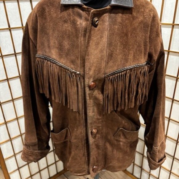 Vintage Fringed Suede Jacket - Picture 1 of 11